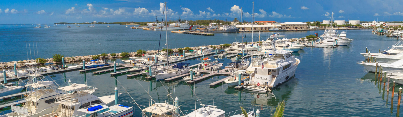 Galleon Marina boat slips and coast guard ships