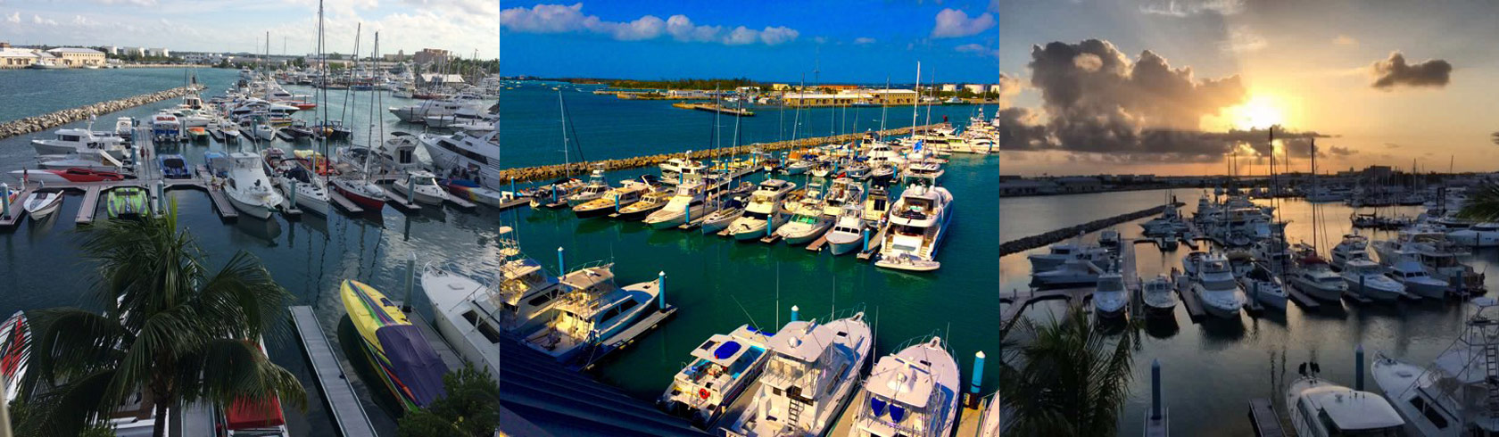 Galleon Marina boat slips at sunset